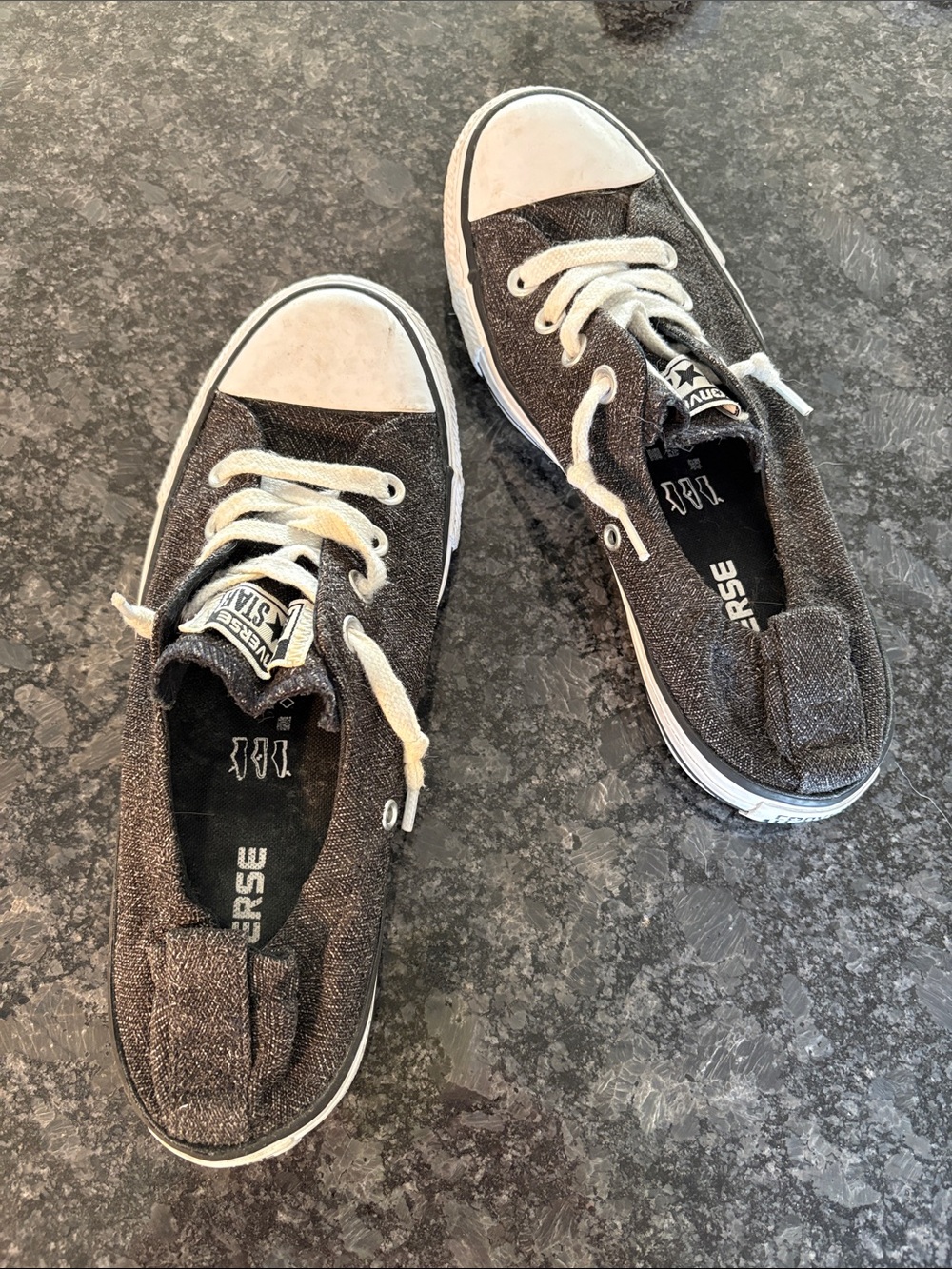 Converse Women's Black and White Canvas Low-Top Sneakers